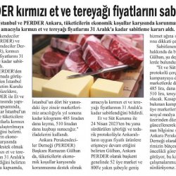 İstanbul ve Ankara'da Kırmızı Et ile Tereyağı Fiyatları Sabitlendi