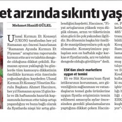 Ramazanda Kırmızı Et Arzında Sıkıntı Yaşanması Beklenmiyor