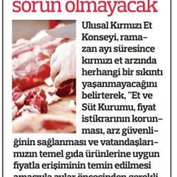 Ramazanda Kırmızı Et Arzında Sıkıntı Yaşanması Beklenmiyor