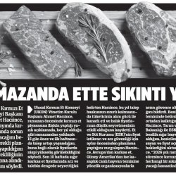 Ramazanda Kırmızı Et Arzında Sıkıntı Yaşanması Beklenmiyor